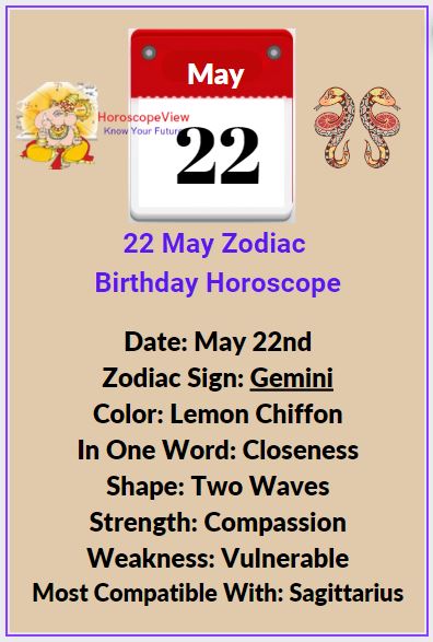 May 22 Zodiac Gemini