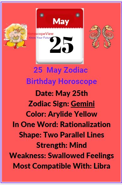 May 25 Zodiac