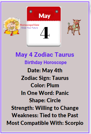 May 4 zodiac