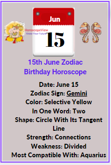 June 15 Zodiac Gemini
