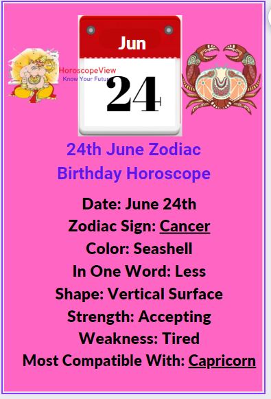 June 24 zodiac