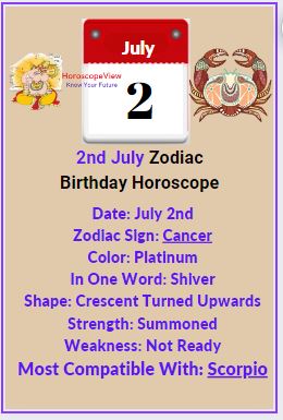 July 2 zodiac sign