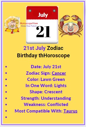 July 21st zodiac