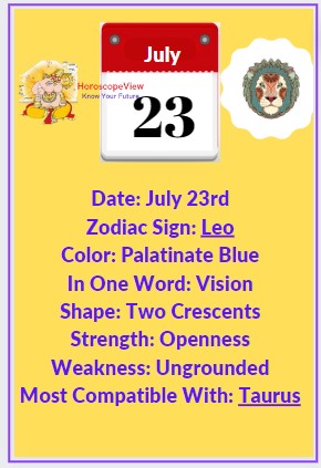 July 23 zodiac Leo