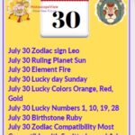 July 30 zodiac