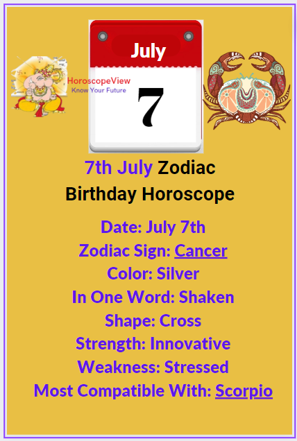 July 7 zodiac Cancer