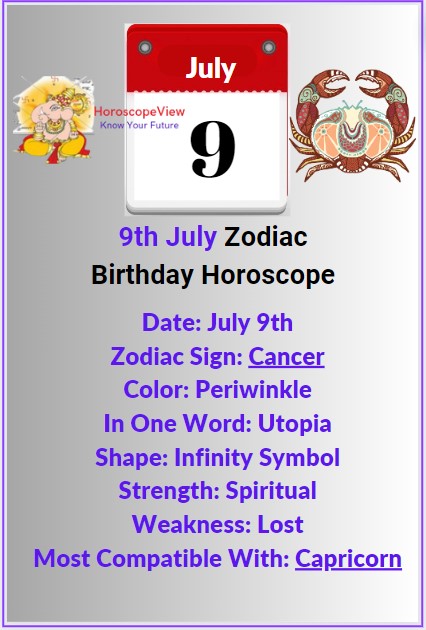 July 9th Zodiac Sign