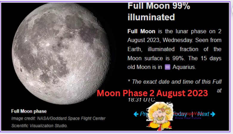 Moon phase August 2 2023