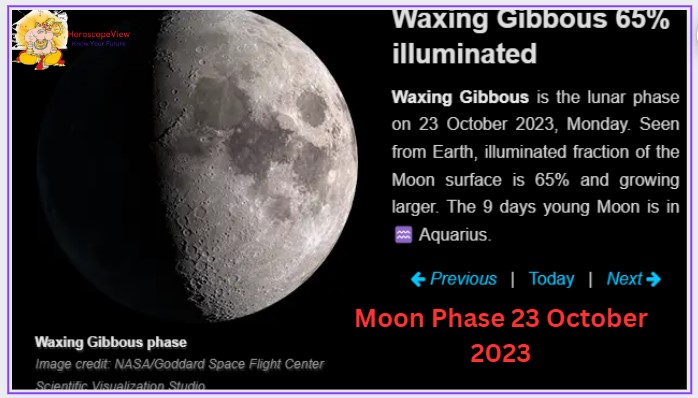 Moon Phase October 23 2023