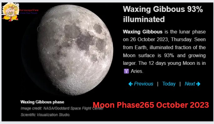 Moon Phase October 26 2023