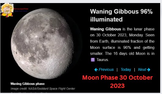 Moon Phase October 30 2023