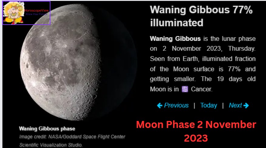 Moon Phase Today November 2 2023