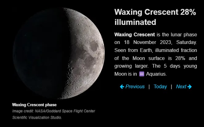 Moon Phase November 18 2023