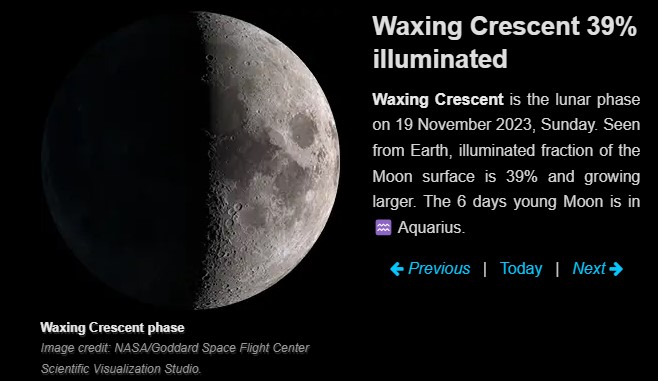 Moon Phase November 19 2023