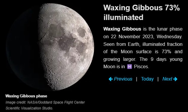Moon Phase November 22 2023