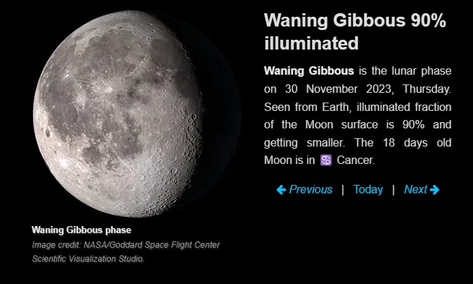 Moon Phase November 30 2023