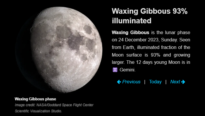 Moon phase December 24 2023