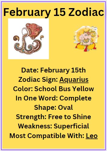 February 15 zodiac sign
