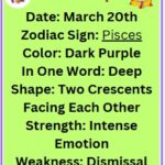 March 20 zodiac Pisces horoscope