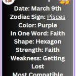 March 9 Pisces zodiac horoscope