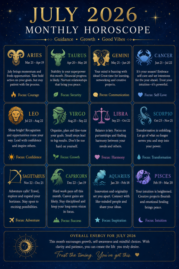 July 2026 horoscope